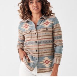 Faherty women’s Doug Good Feather Overshirt